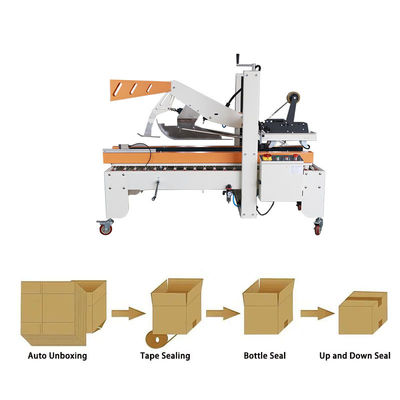 접착 테이프 카튼 시일러 반 자동 상자 시일러 기계 위와 아래 벨트 구동